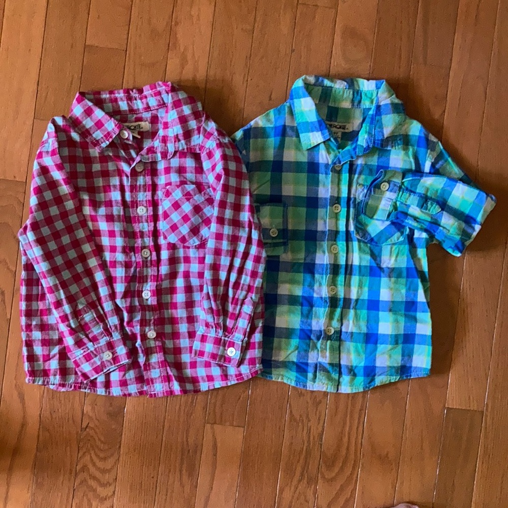 Boy’s long sleeve plaid dress shirt